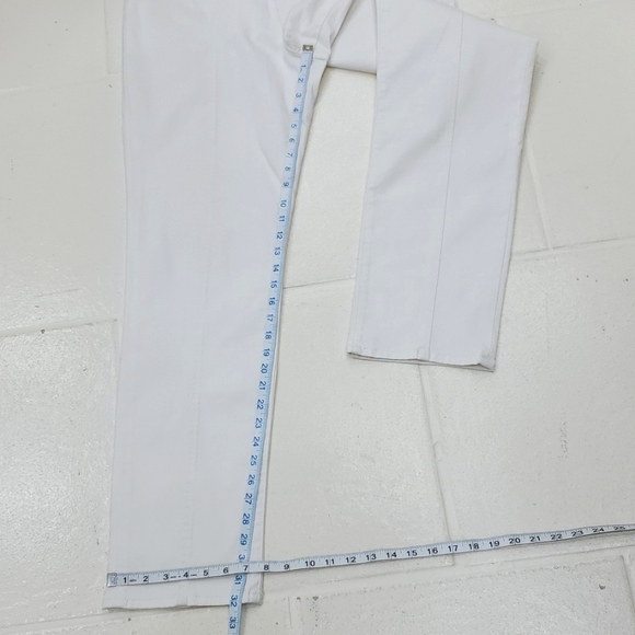 Wynne Denim white jeans women's size 16 Tall straight leg high rise stretch - Picture 3 of 8